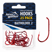 Jarvis Walker Baitholder Fishing Hooks Assorted Sizes 2 Pack 25pcs Tackle Set