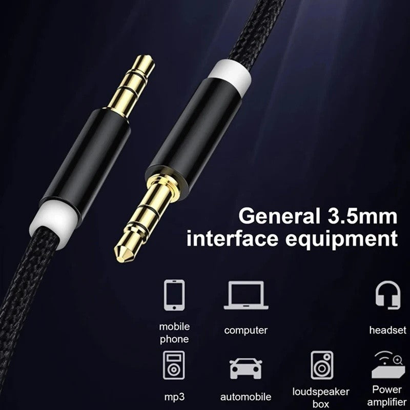 1M AUX Male to Male Cable Audio 3.5mm Headphone Stereo Extension Cord