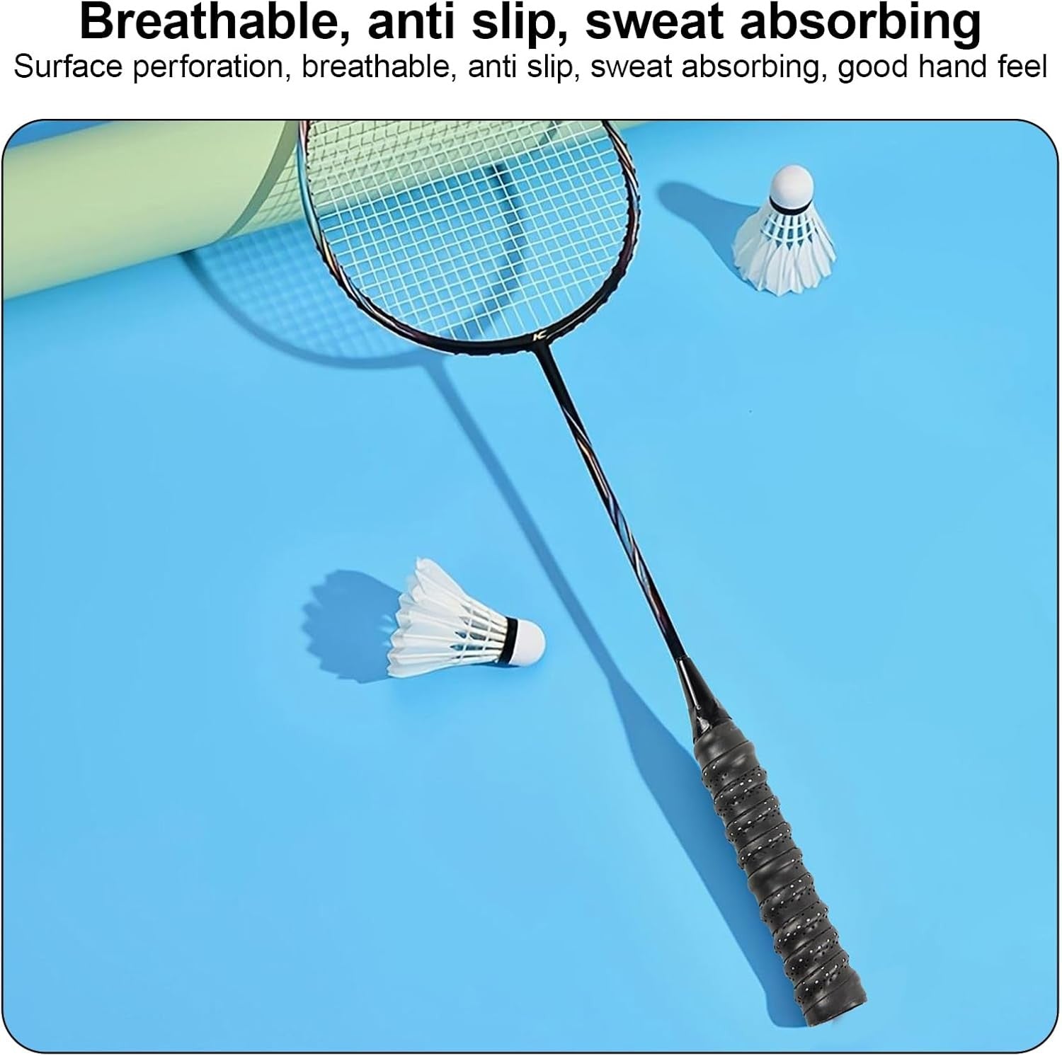 4Pcs Anti-Slip Badminton Grips Tennis Squash Racquet Over Grip Tape Sweatband