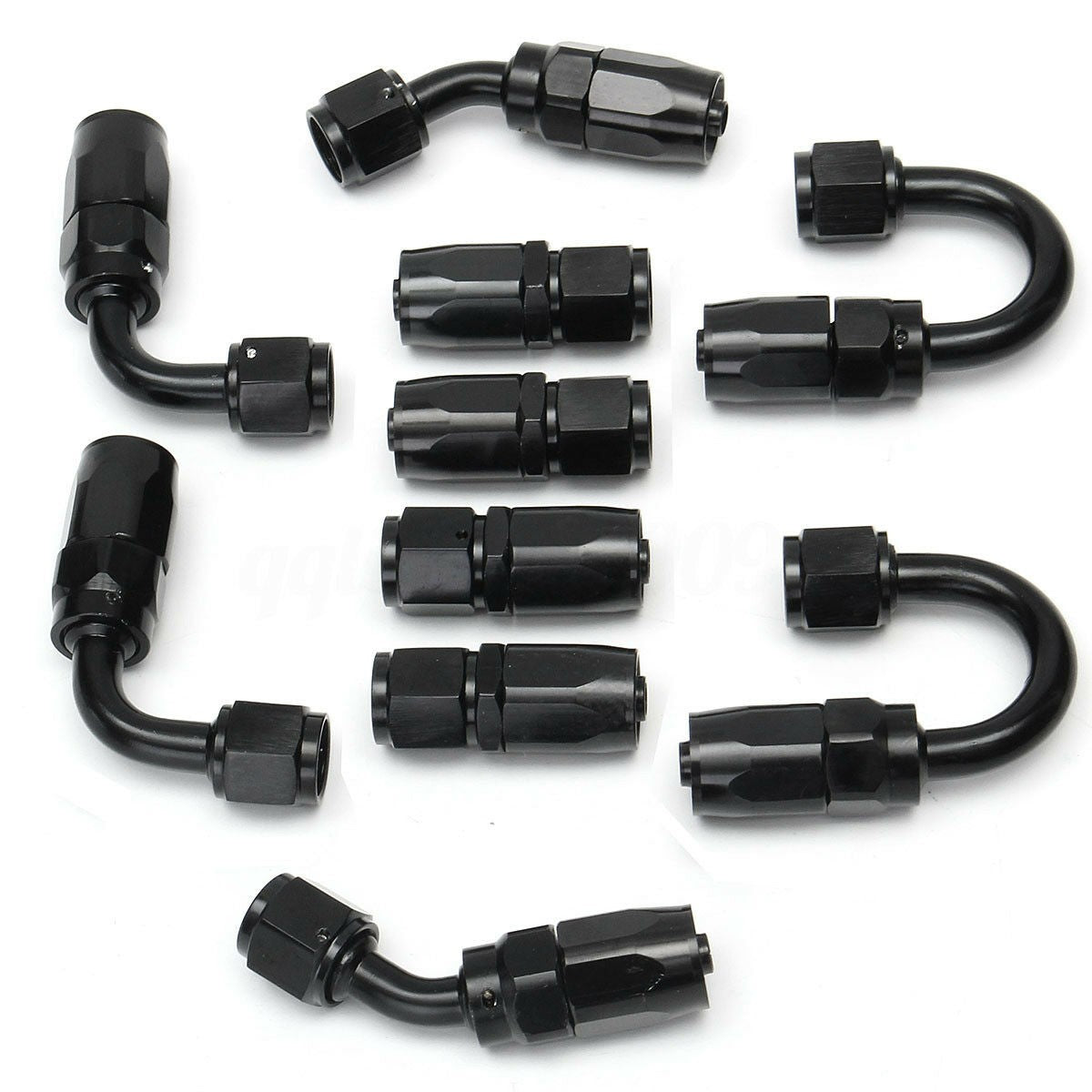 5M AN6-6AN Nylon Steel Braided Oil Fuel Line W/ Fitting Hose End Adapter Kit