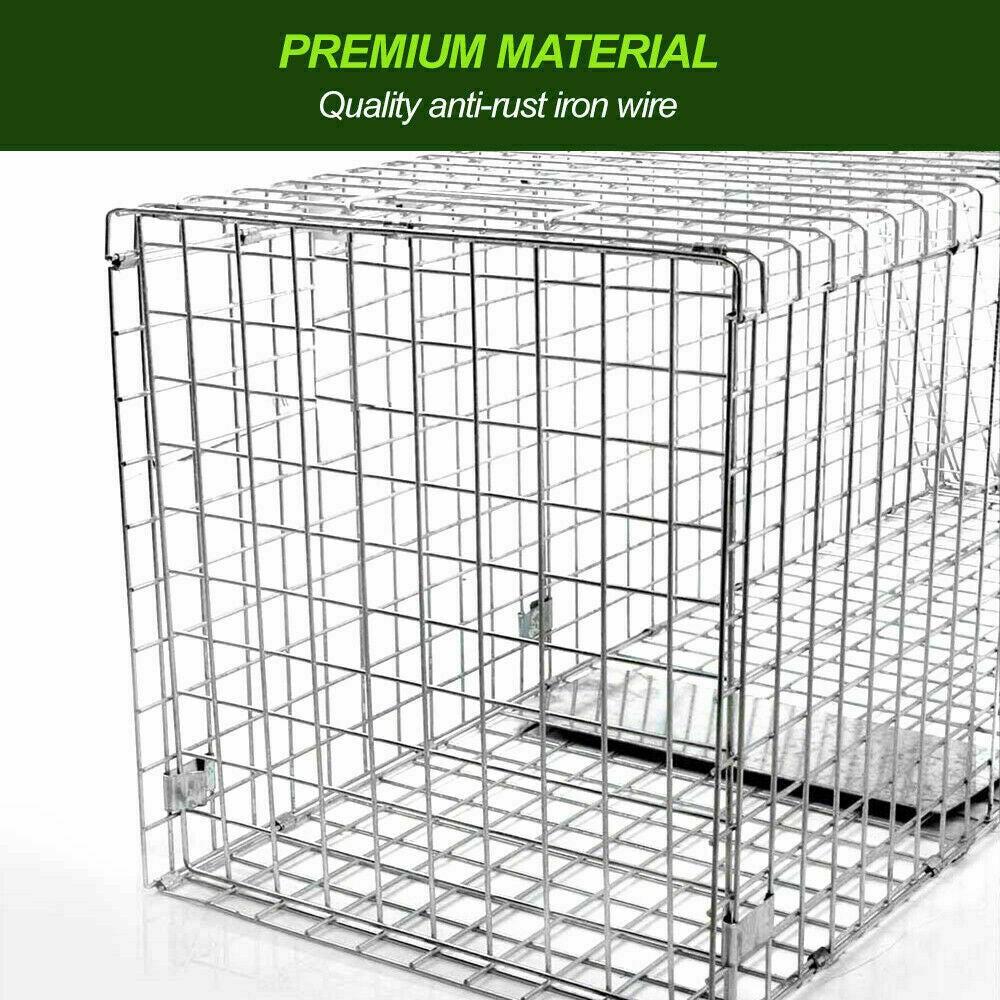 Animal Trap Cage Folding Humane Live Catch Possum Fox Rat Cat Rabbit Bird