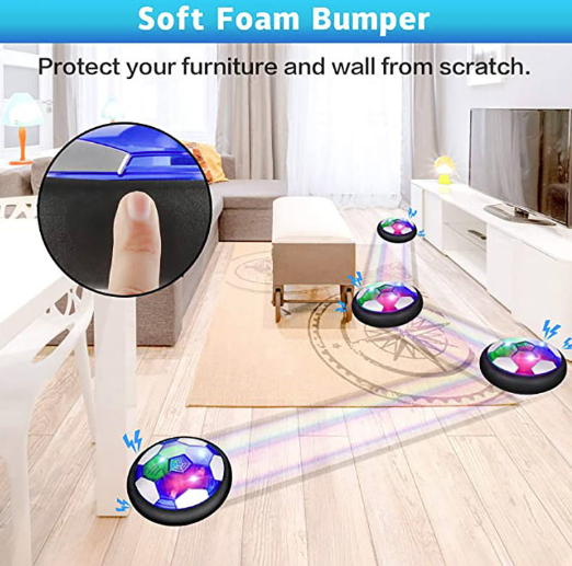 Hover Soccer Ball Set, USB Rechargeable with LED Light and Inflatable Ball