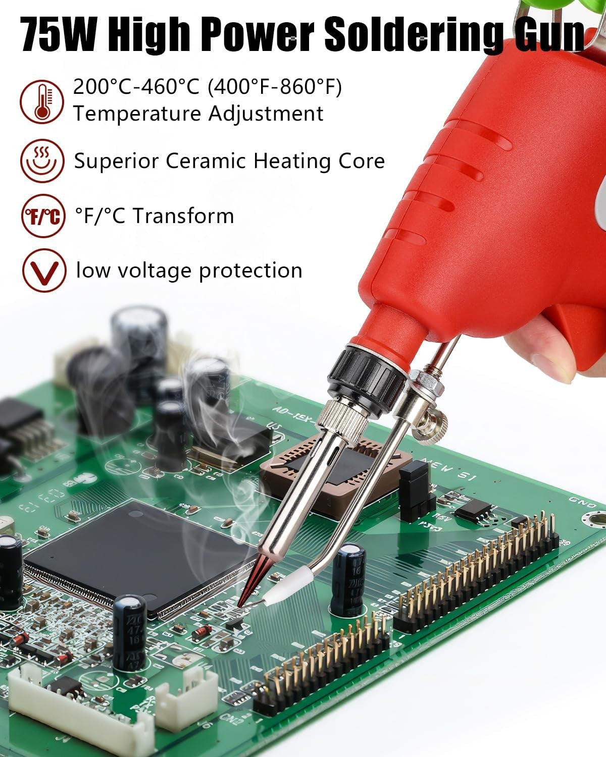 Soldering Iron Gun for Milwaukee 18V Battery Cordless Soldering Iron Kit 75W