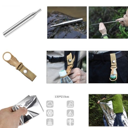 Tactical Emergency Survival Kit Camping SOS Tool