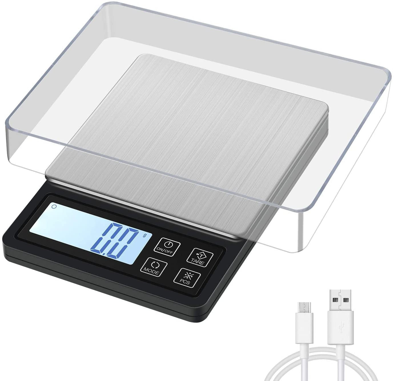 3000g/0.1g Digital Pocket Scale Kitchen Scales