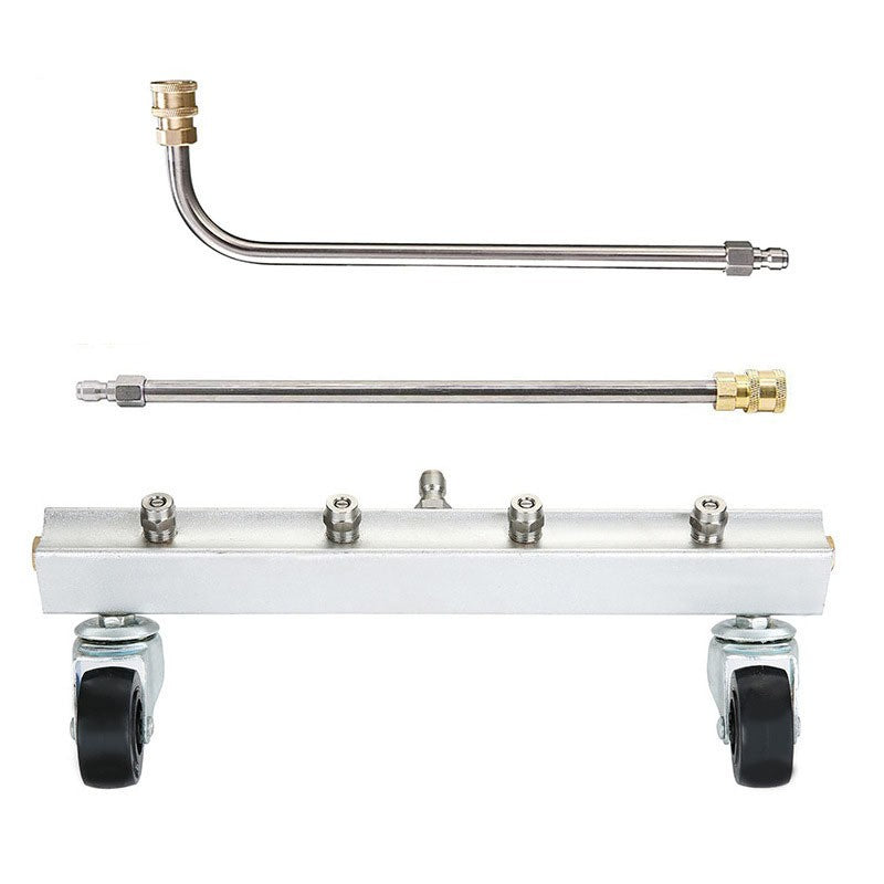 4000Psi Pressure Washer Undercarriage Water Spray Broom Chassis Cleaner Tool