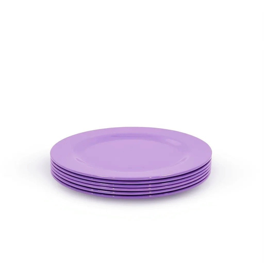 Henni & Friends Melamine Plate 25cm - 6pc (Lavender Purple)