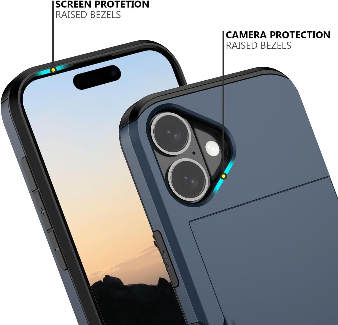 Shockproof Card Slots Back Holder Rugged Case Cover For iPhone 17