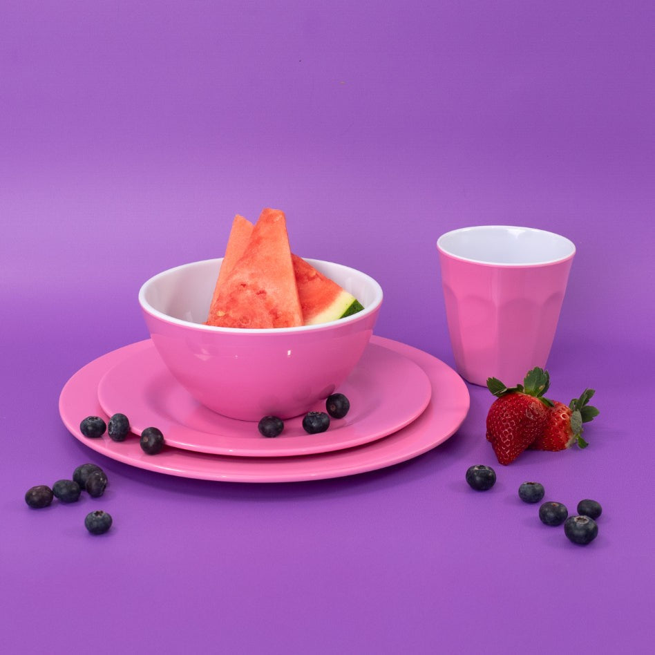 Henni & Friends 20CM Melamine Plates (Set of 6 Pink) BPA Free
