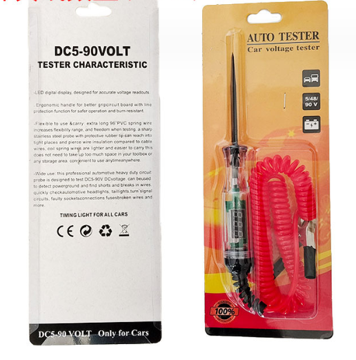 Auto Car Electrical Circuit Voltage Tester 5-90V DC Probe Light New