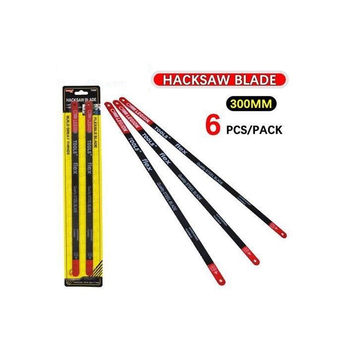 12" 300mm Hacksaw Blades Bi-metal Steel 18TPI Bendable Hand Saw Blades 6pc/pack