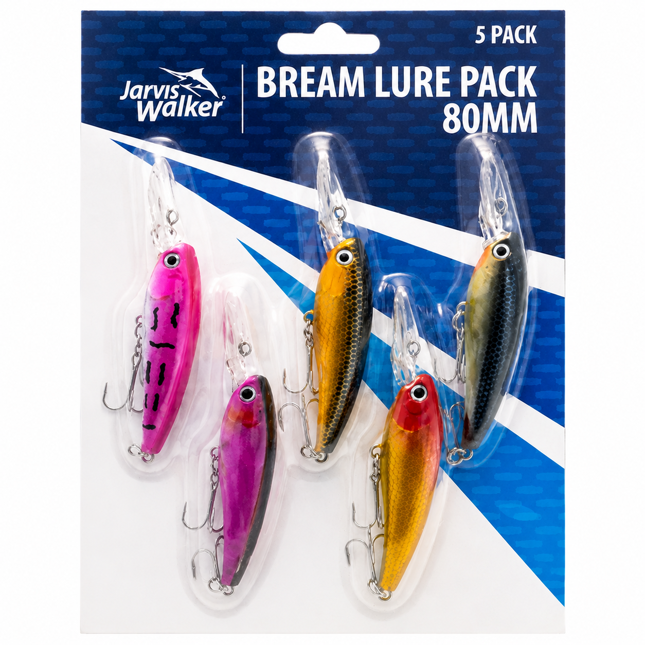 Jarvis Walker 80mm Minnow Lures 2 Pack Floating Fishing Lure Tackle
