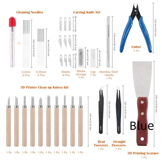34PCS 3D Printer Accessories Tool Kit