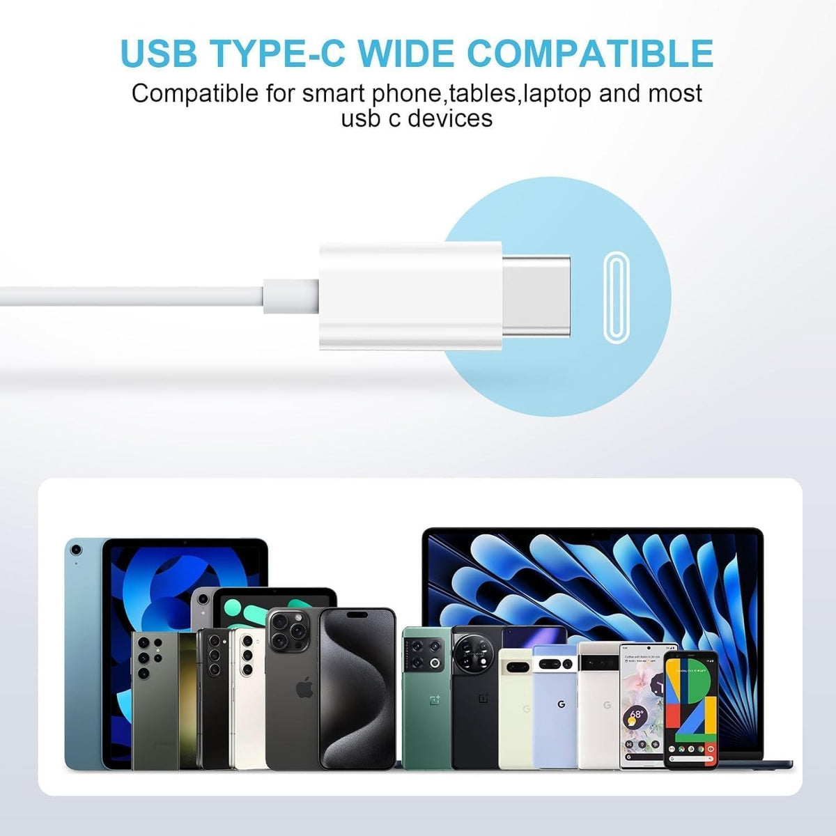 USB C Headphones Wired Earbuds Type-C Earphones with Mic Remote Control