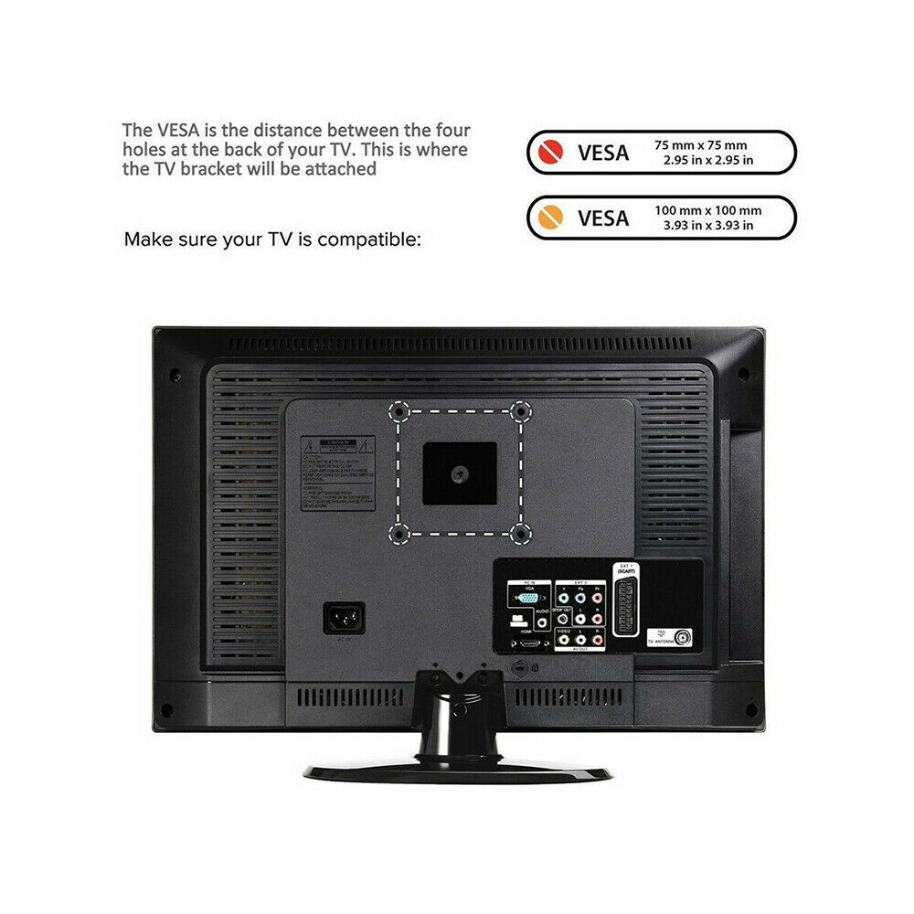 Tilt Swivel TV Wall Mount Bracket LCD LED Monitor 10"-27" TV Holder