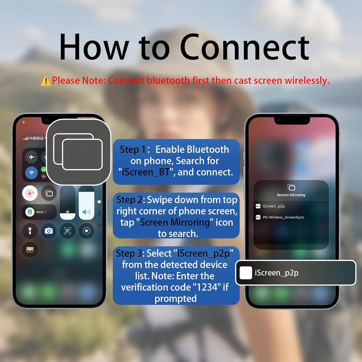 Wireless Magnetic Selfie Monitor Screen Phone Rear Camera Vlog Selfie Aid Device