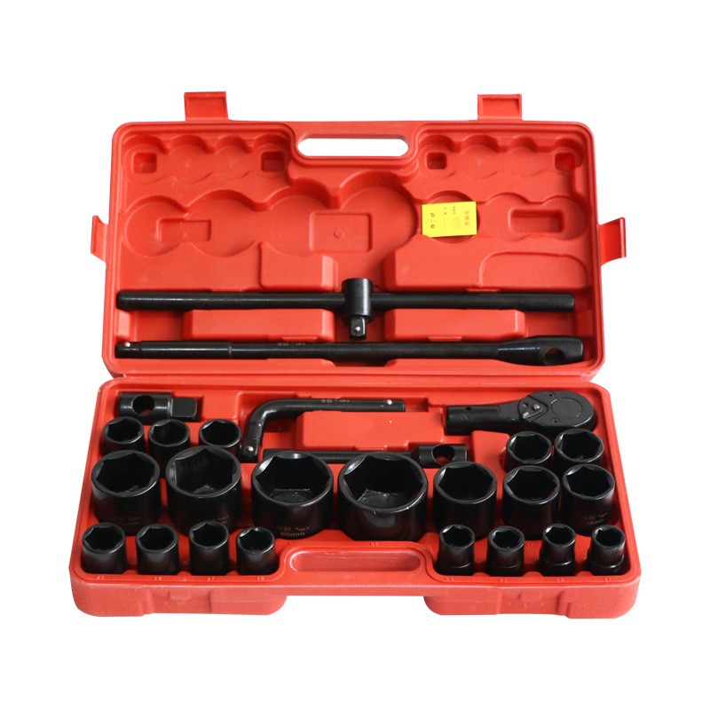 27pcs Drive Impact Socket Sets Shallow Socket Assortment Metric 21mm to 65mm