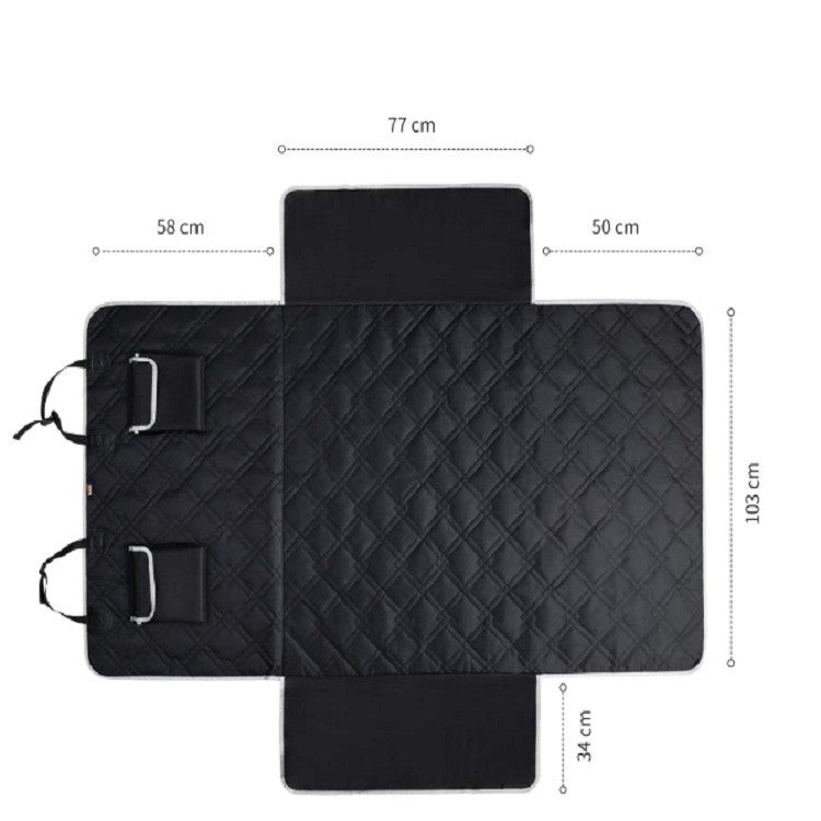 Dog Car Back Seat Cover Mat Pet Cat Protector Extender Hard Bottom Waterproof