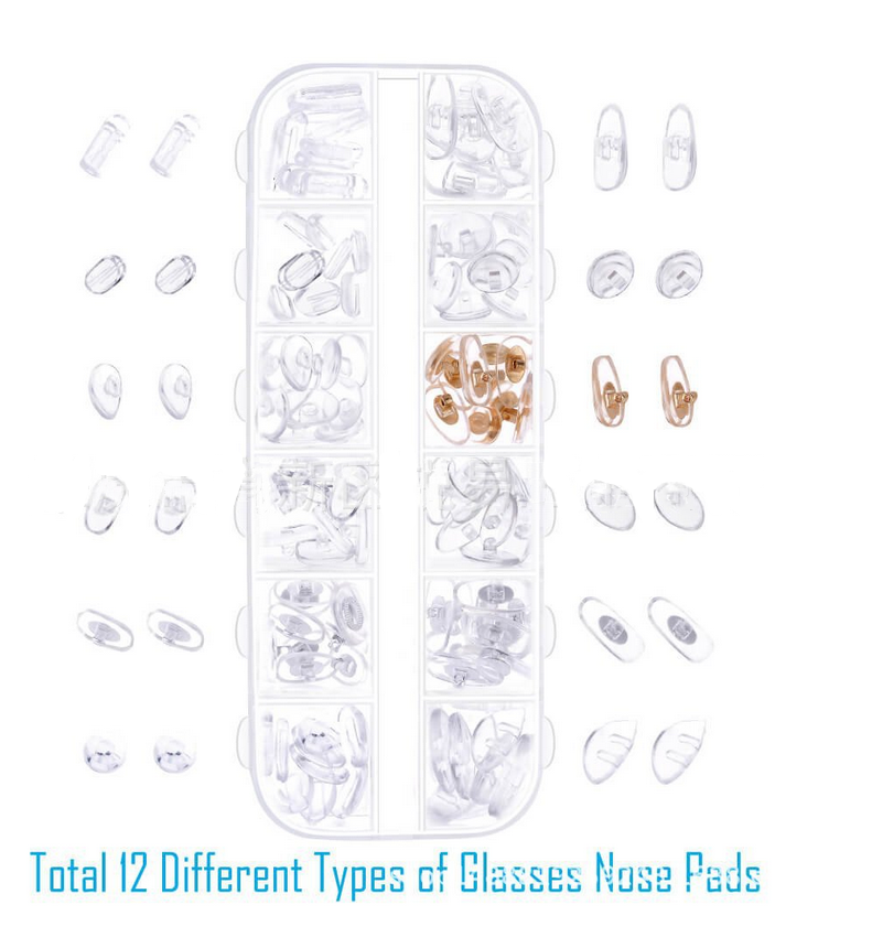 Eyeglass Repair Kit,1220 Pcs Glasses Screws Kit and Nose Pads with Screwdrivers