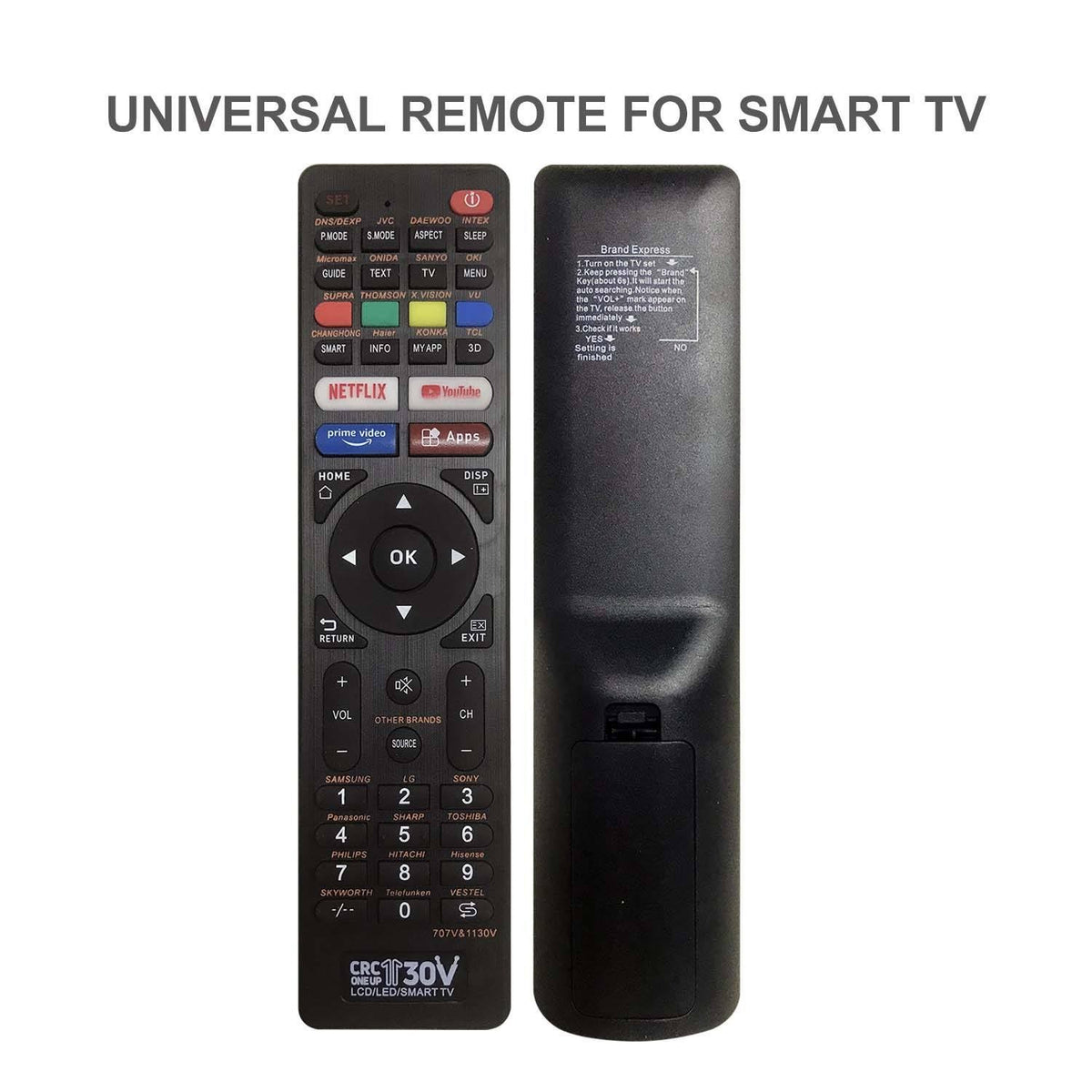 New Upgraded Universal TV Remote One Touch Keys for Samsung Panasonic TCL