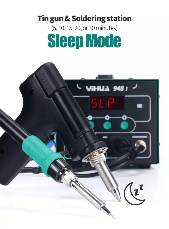 2in1 Soldering Station Solder Iron Rework Hot Air Gun Digital SMD Desoldering