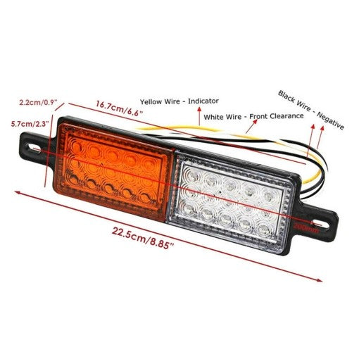 Pair LED Bullbar Indicator Tail Lights Front Park DRL Light