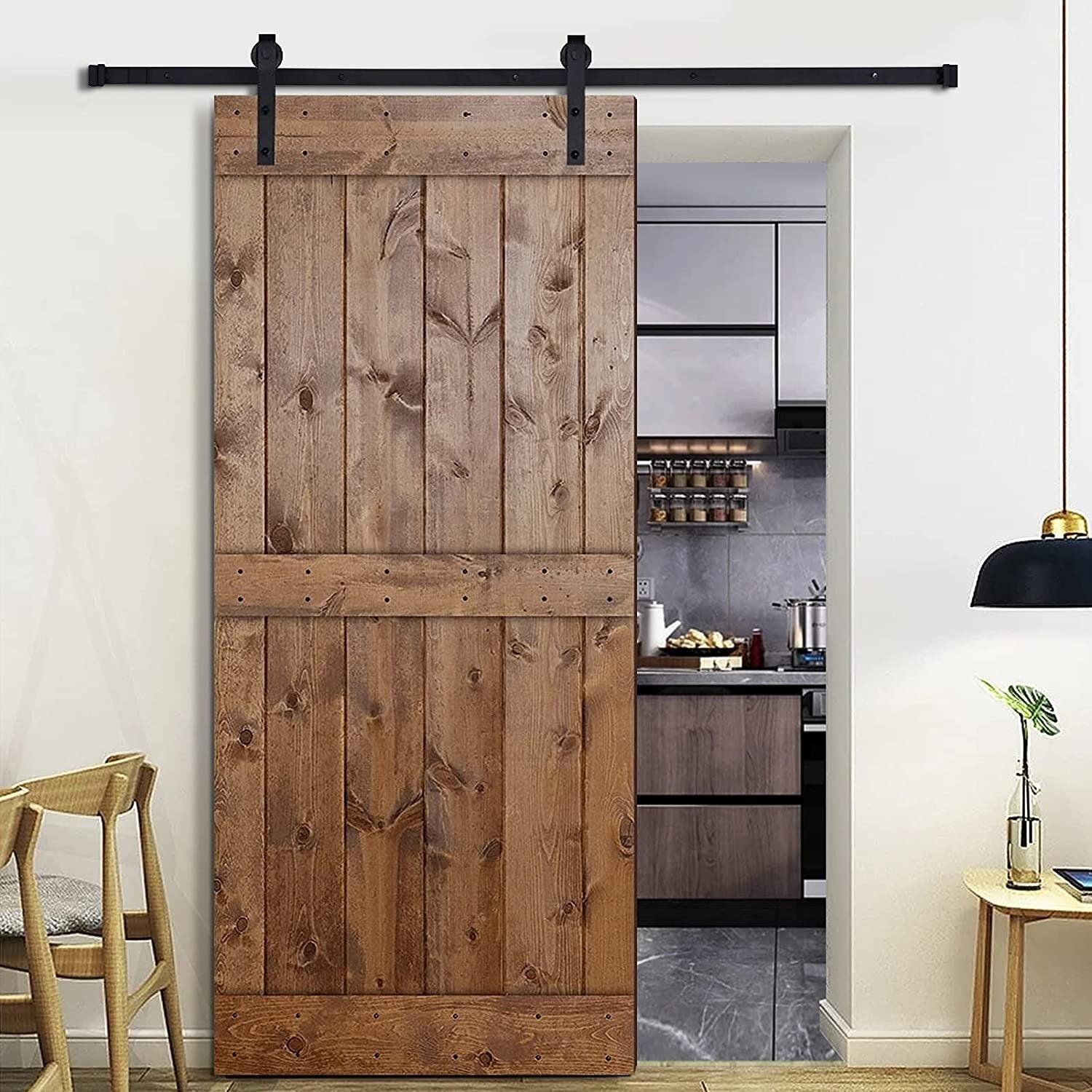 1.83M Sliding Barn Door Hardware Kit