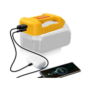 USB Fast Charger Adapter for Dewalt 20V Battery with USB & Type-C Rapid Charging