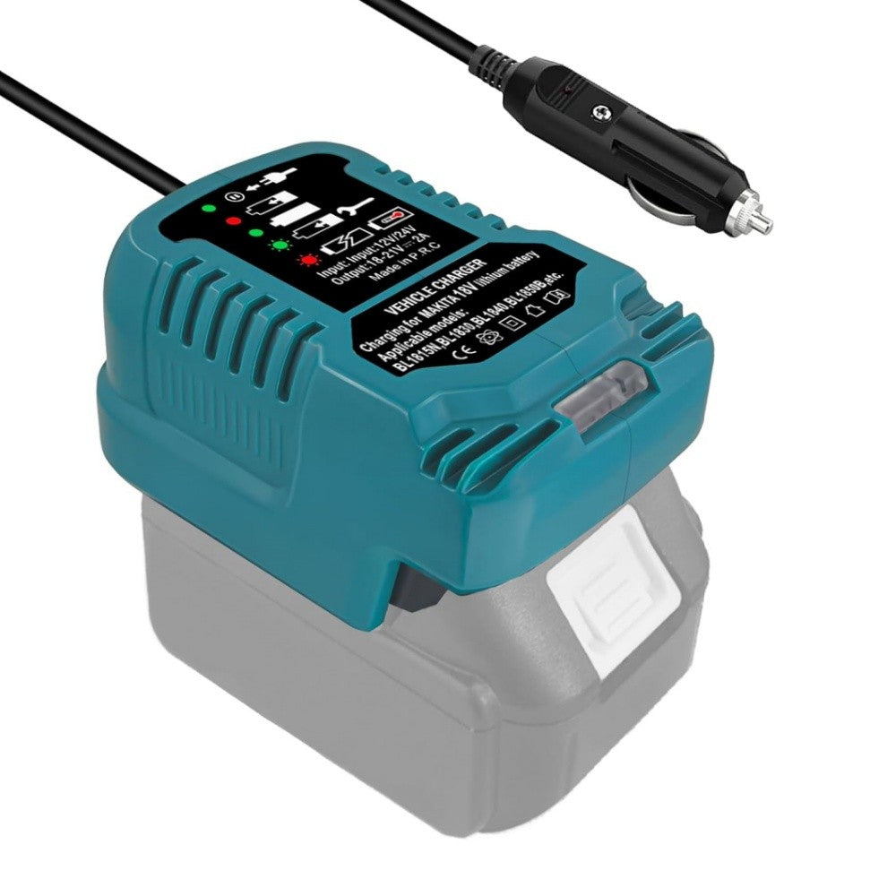 DC 12V/24V Car Charger for Makita 18V LXT Battery Cigarette Lighter Compatible