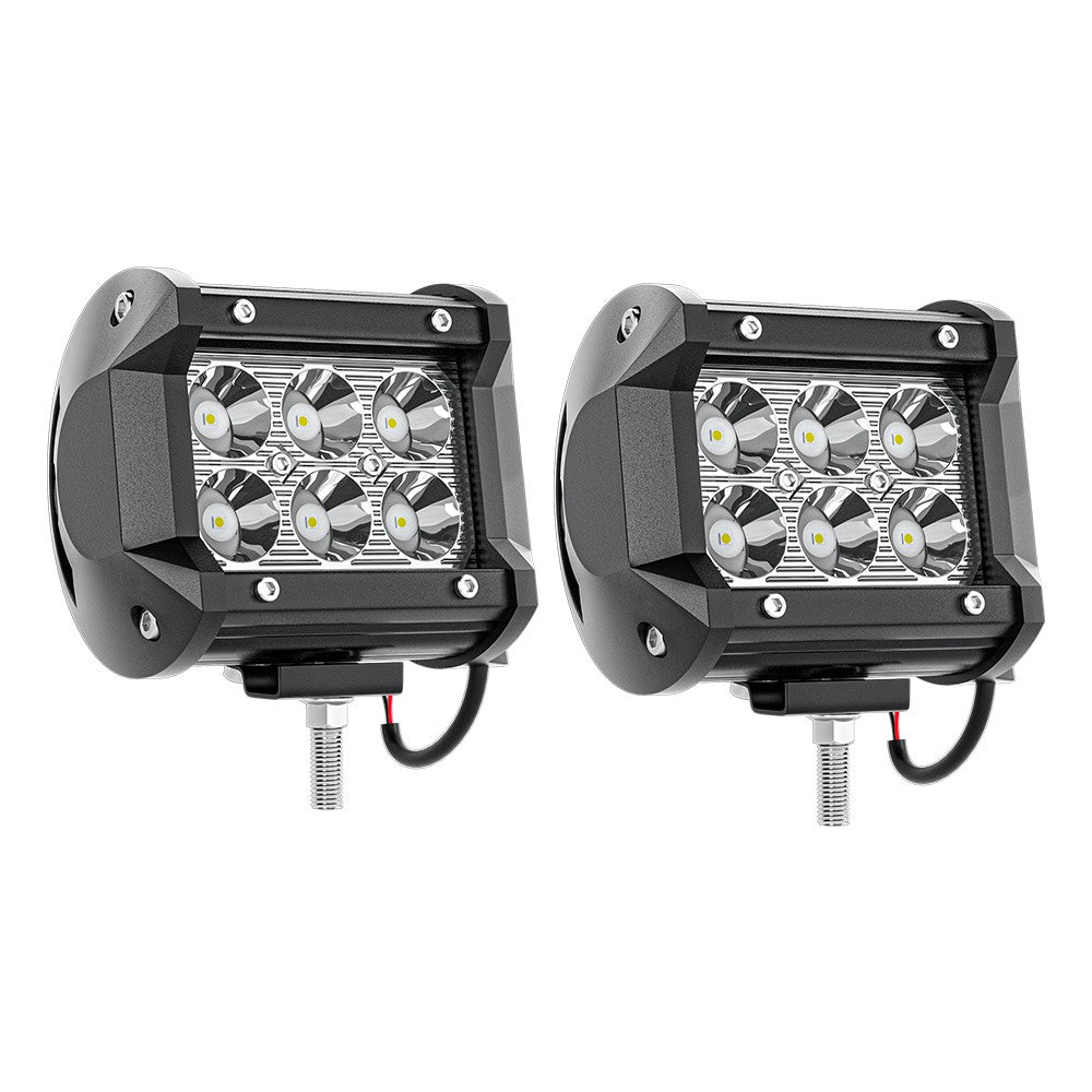 Pair 3Inch Led Work Light Bar Spot Flood Off-road Driving 4Wd 4X4 Reverse