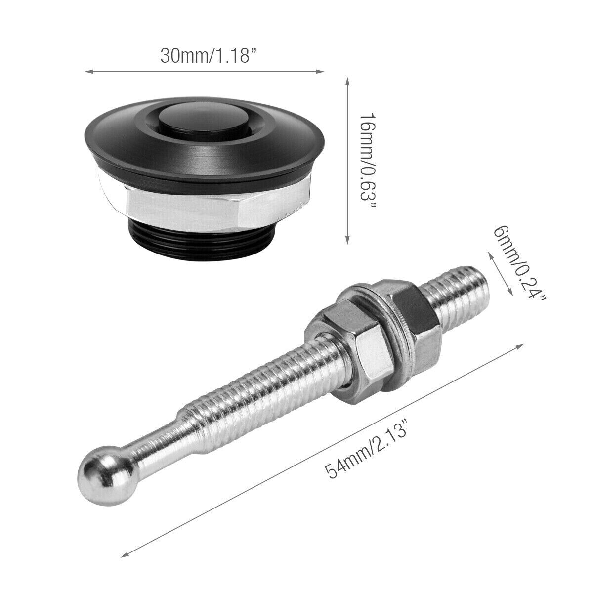 6X Push Button Quick Release Hood Bonnet Pins Lock Clip Car Bumper Latch Kit