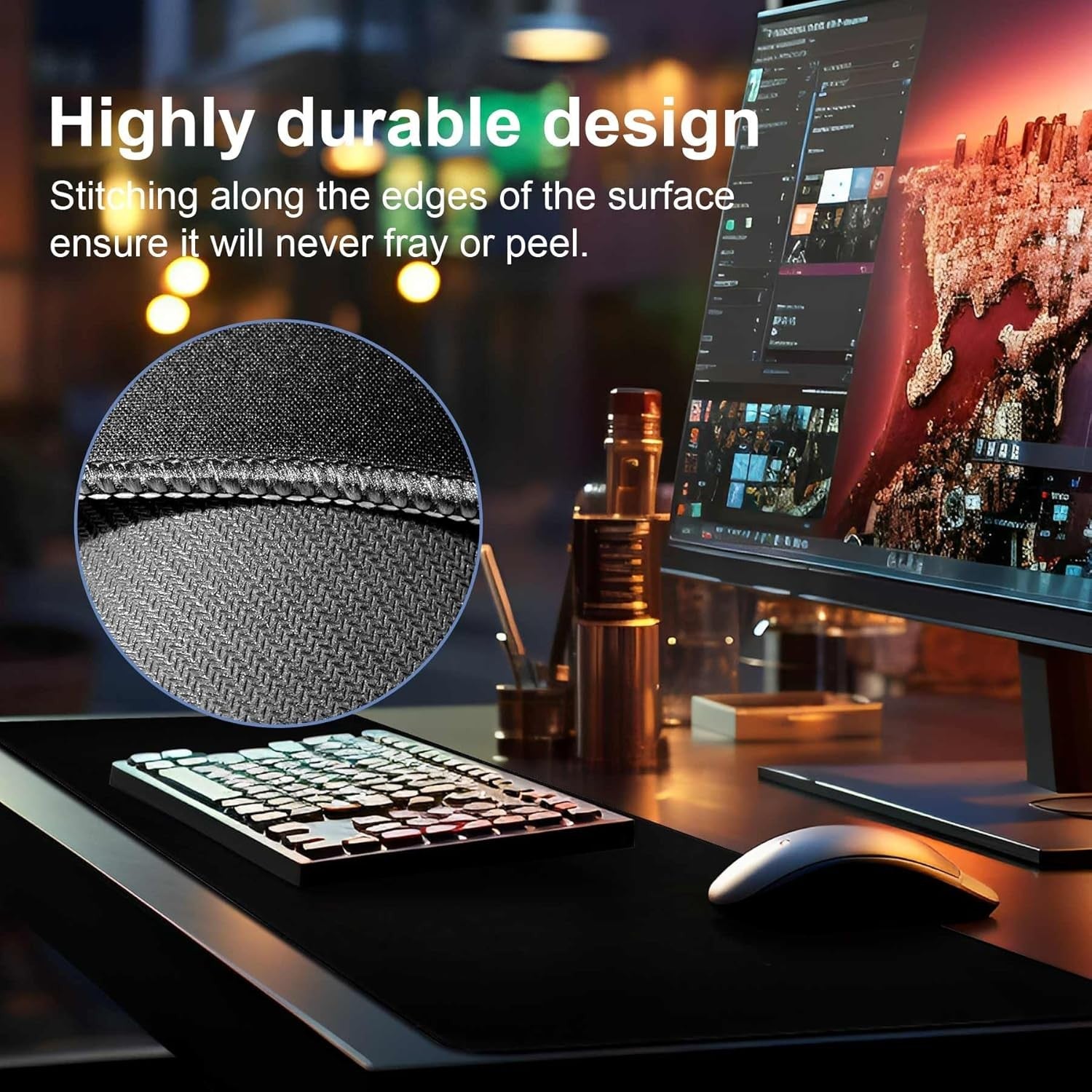 Large Size Gaming Mouse Pad Desk Mat Extended Anti-slip Rubber Mousepad 90x40cm