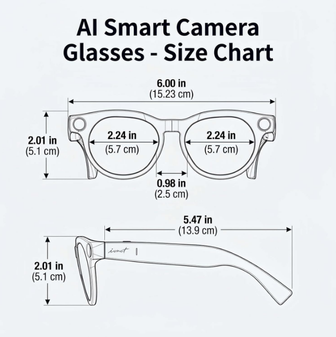 AI Smart Glasses 5MP Camera 1080P Video Recording AI Voice Assistant Translate