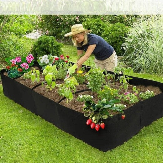 180x90x30cm Extra Large Fabric Raised Bed Garden Plant Flower Grow Bag