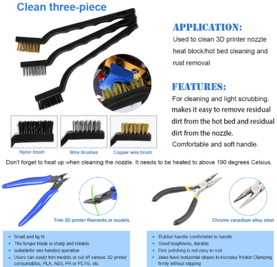 42PCS 3D Printer Accessories Tool Kit