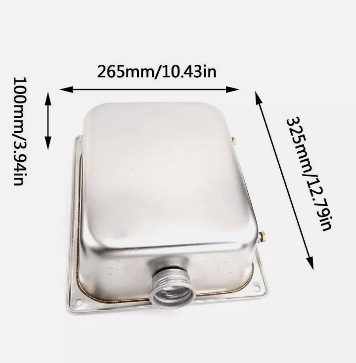 8L Diesel Air Heater Fuel Tank Oil with Lock 2 Keys Stainless Steel