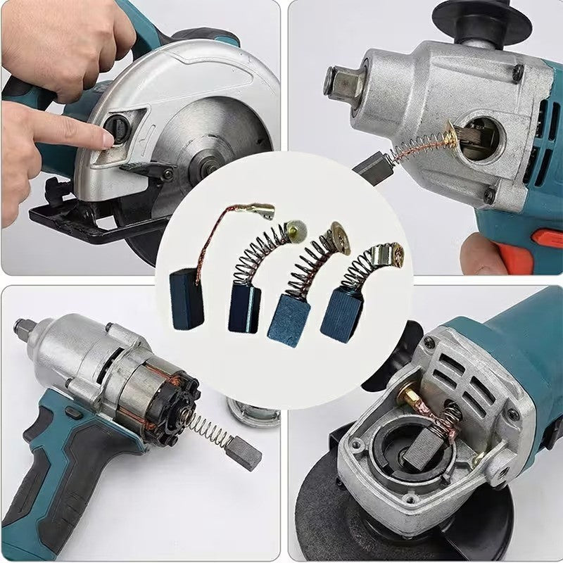 50pcs Electric Motor Carbon Brush with Metal Bases