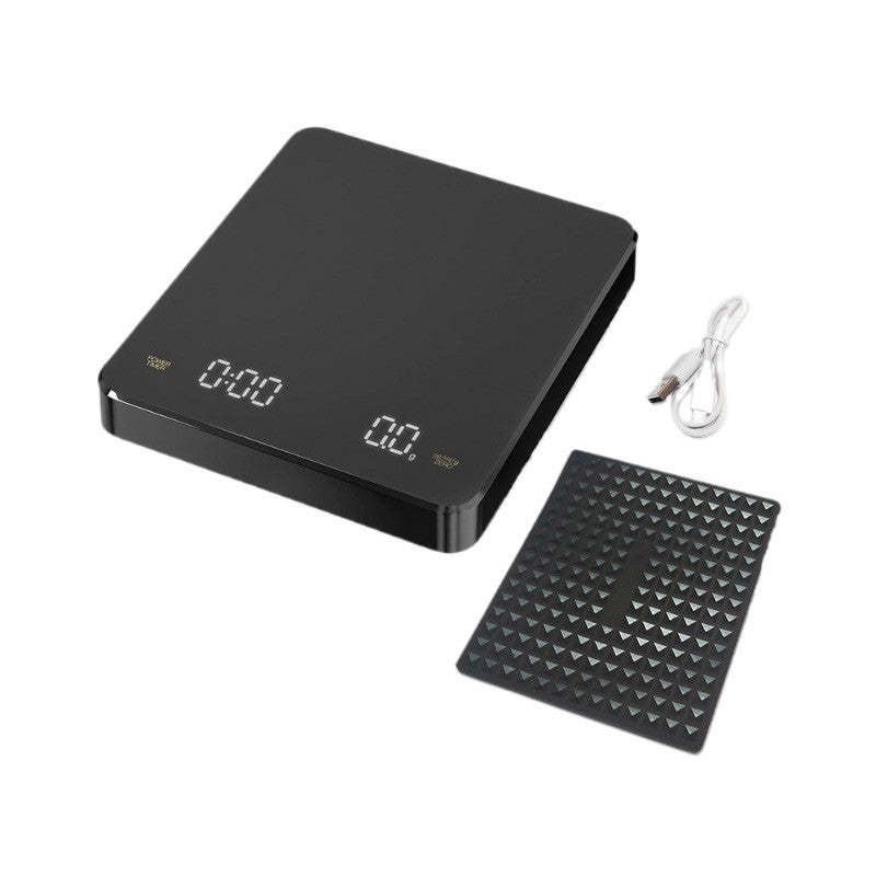 High Precision Digital Coffee Scale Rechargeable LED Display with Timer 3kg