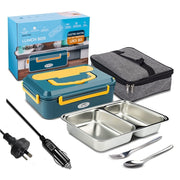 Portable Electric Heated Car Plug Heating Hot Travel Lunch Box Bento Food Warmer