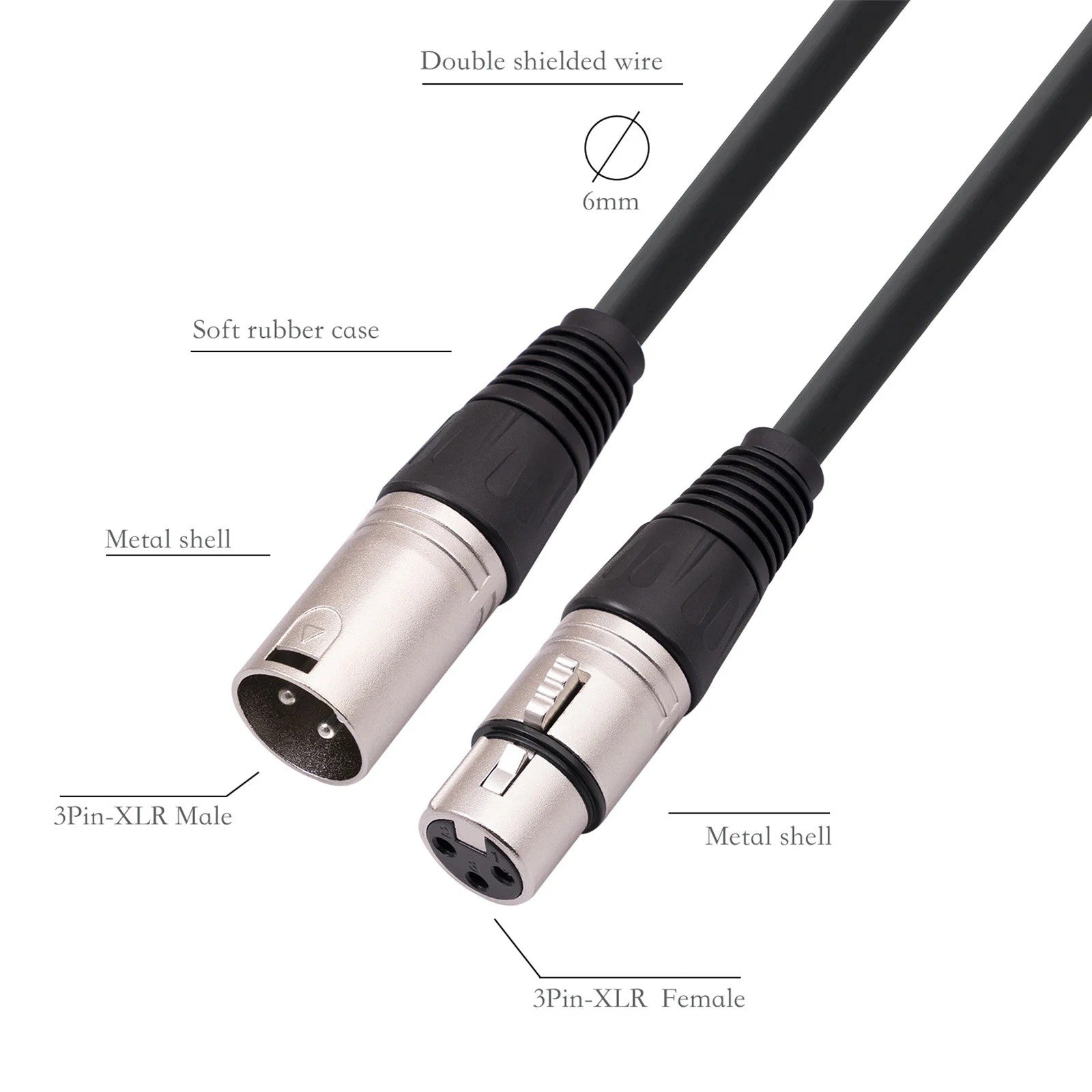 1M XLR Microphone Cable