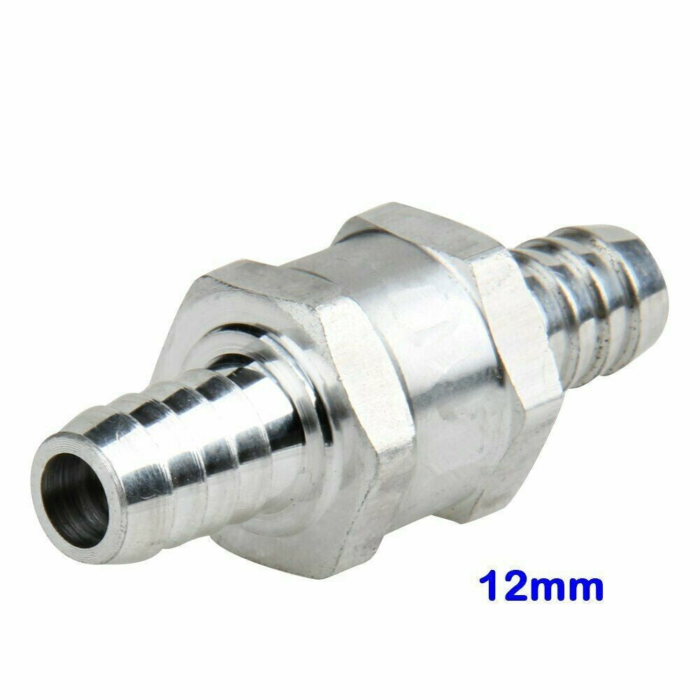 12mm Aluminum One-way Non-return Check Valve Fuel Water Gas Air Vacuum