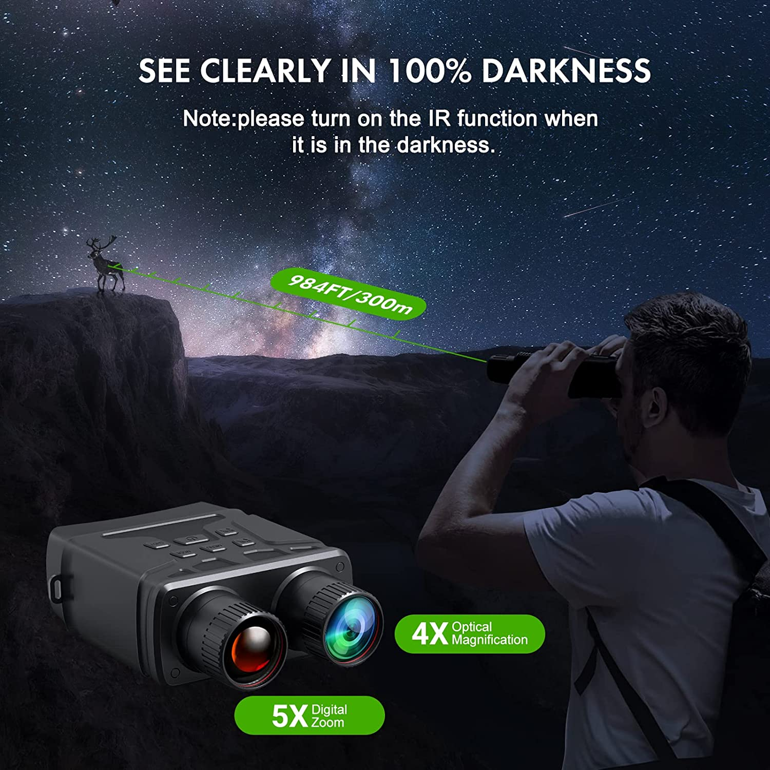 Digital Night Vision Binoculars1080p Full HD Photo & Video Infrared Night Vision