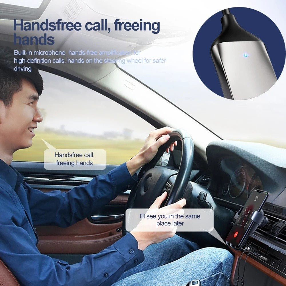 Bluetooth 5.0 Receiver Dongle Car AUX Music 3.5mm Adapter Cable