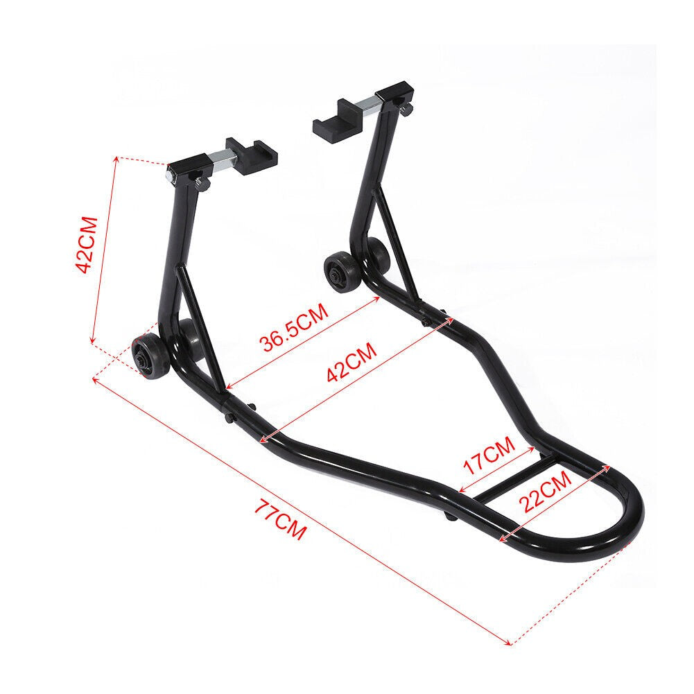 2PCS Heavy Duty Motorcycle Front & Rear Stand Lift Spoolift Paddock Swingarm Arm