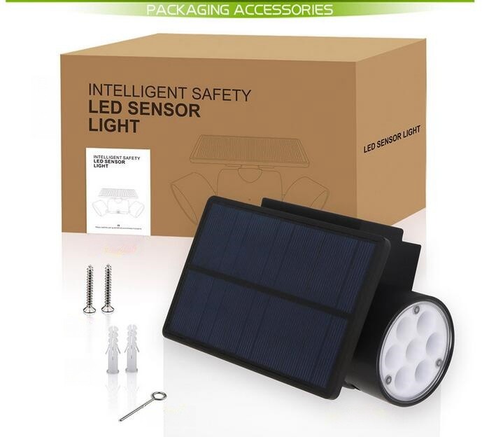 Solar Lights Outdoor 30 LED Motion Sensor Wall Light Dual Head Rotatable IP65