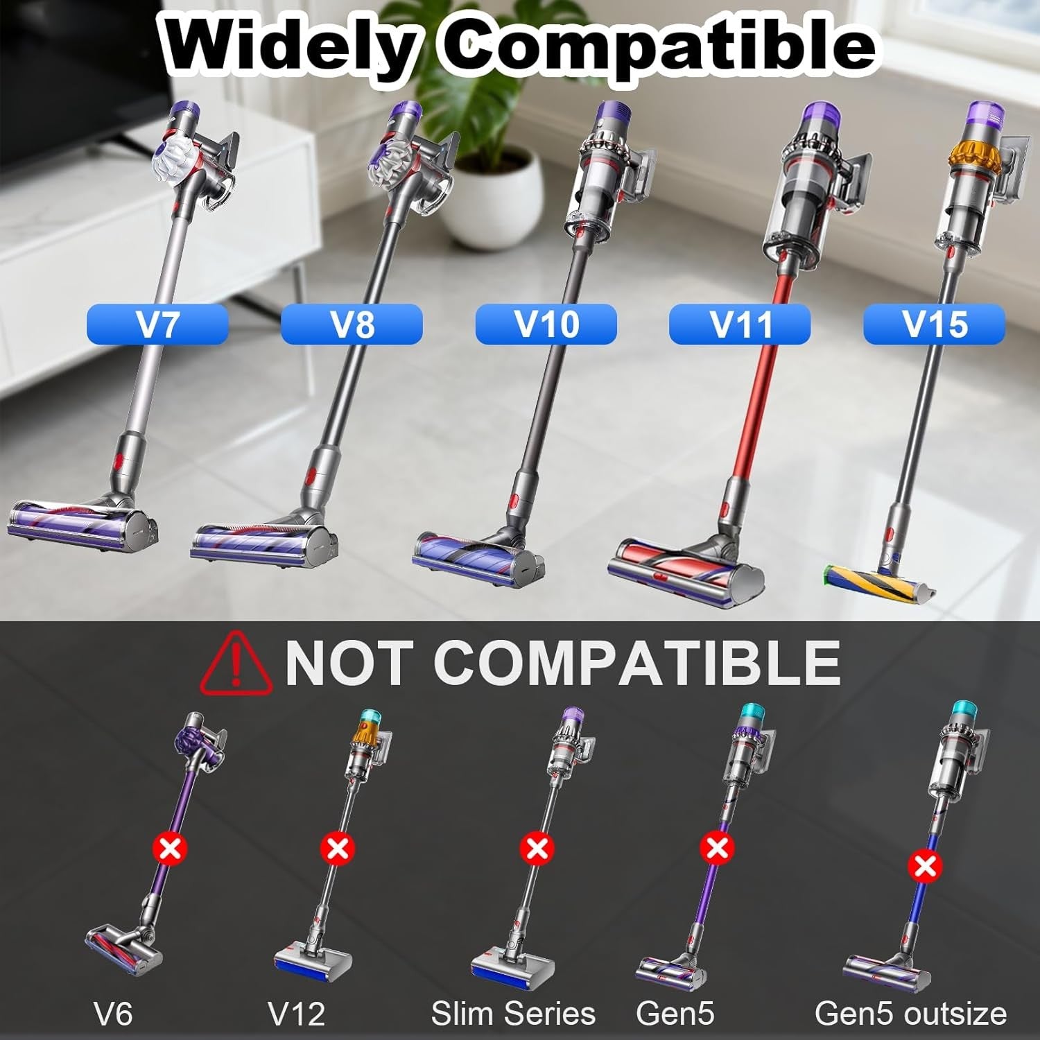 LED Fluffy Soft Roller Cleaner Head Replacement for Dyson V7 V8 V10 V11 V15