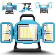 88W Solar Rechargeable Work Light 52000Lumen Foldable LED Work Lights w/ 3 Modes