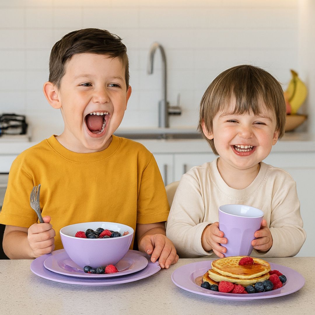 Henni & Friends Melamine Plate 25cm - 6pc (Lavender Purple)