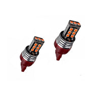 2 X T20 7443 15 RED LED DUAL FILAMENT CAR UTE BRAKE STOP TAIL LIGHT BULB 12V