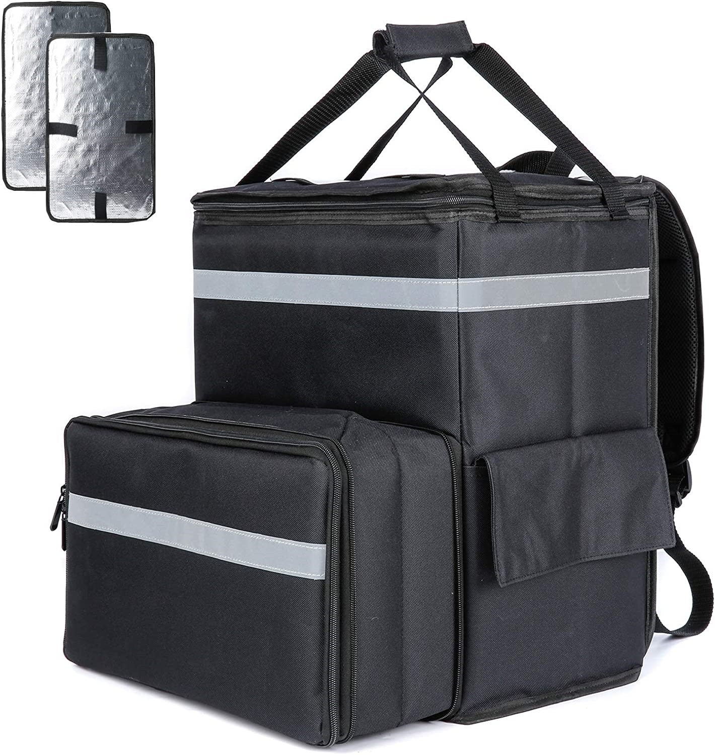 Food Delivery Backpack, Large Expandable Insulated Hot Pizza Bags